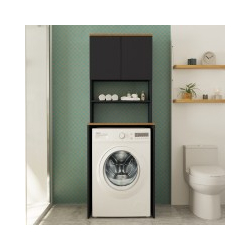 Έπιπλο πλυντηρίου Rano pakoworld ανθρακί-sonoma 65x60x184εκ