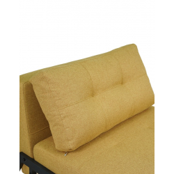 Πολυθρόνα-κρεβάτι Fancy pakoworld ύφασμα σε κίτρινη απόχρωση με μαύρο πόδι 95x98x70εκ