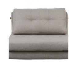 Πολυθρόνα-κρεβάτι Fancy pakoworld ύφασμα σε μπεζ απόχρωση με φυσικό πόδι 95x98x70εκ