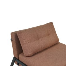 Πολυθρόνα-κρεβάτι Fancy pakoworld ύφασμα σε απόχρωση καφέ με μαύρο πόδι 95x98x70εκ