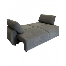 Kαναπές-κρεβάτι τριθέσιος Hungie pakoworld υφασμα γκρι 250x92x89εκ