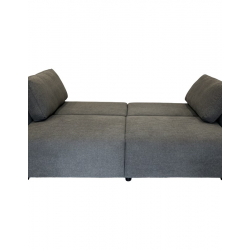 Kαναπές-κρεβάτι τριθέσιος Hungie pakoworld υφασμα γκρι 250x92x89εκ