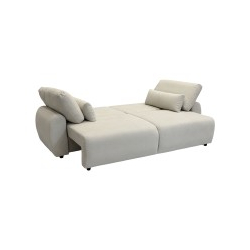 Kαναπές-κρεβάτι τριθέσιος Hungie pakoworld υφασμα μπεζ 250x92x89εκ