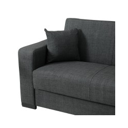 Γωνιακός καναπές-κρεβάτι αναστρέψιμος Dumma pakoworld ύφασμα ανθρακί 226x148x86εκ