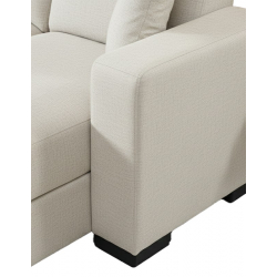 Γωνιακός καναπές-κρεβάτι αναστρέψιμος Dumma pakoworld ύφασμα κρεμ 226x148x86εκ