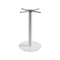 Βάση τραπεζιού Jefry pakoworld μεταλλική σε λευκή απόχρωση Φ48x73εκ