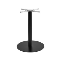 Βάση τραπεζιού Jefry pakoworld μεταλλική σε μαύρη απόχρωση Φ48x73εκ