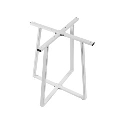 Βάση τραπεζιού Mulbe pakoworld μεταλλική σε λευκή απόχρωση 70x70x73εκ