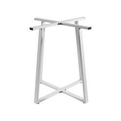 Βάση τραπεζιού Mulbe pakoworld μεταλλική σε λευκή απόχρωση 70x70x73εκ