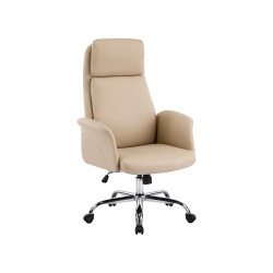 Καρέκλα γραφείου διευθυντή Derjio pakoworld μπεζ pu 68x66x115εκ