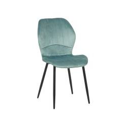 Τραπεζαρία με Καρέκλες Jelour Φυστικί και Τραπέζι Orbital Μαύρο Φ120x76 Σετ 5τεμ