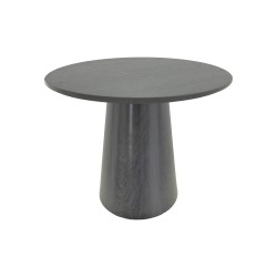 Τραπεζαρία με Καρέκλες Jelour Γκρι και Τραπέζι Donda Μαύρο Φ100x76 Σετ 5τεμ