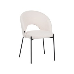 Τραπεζαρία με Καρέκλες Masebo Λευκή και Τραπέζι Orbital Μαύρο Φ120x76εκ Σετ 5τεμ