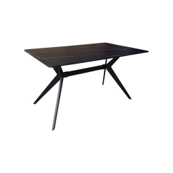 Τραπεζαρία με Καρέκλες Renish Λευκό και Τραπέζι Ezali Μαύρο 140x80x75εκ Σετ 5τεμ