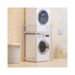 Ραφιέρα στήριξης πλυντηρίου - στεγνωτηρίου Delavar pakoworld μέταλλο λευκό 72x60x116εκ