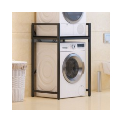 Ραφιέρα στήριξης πλυντηρίου - στεγνωτηρίου Delavar pakoworld μέταλλο μαύρο 72x60x116εκ