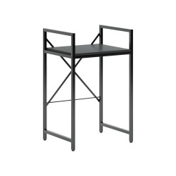 Ραφιέρα στήριξης πλυντηρίου - στεγνωτηρίου Delavar pakoworld μέταλλο μαύρο 72x60x116εκ