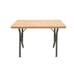 Τραπέζι Vertex pakoworld oak με μαύρα μεταλλικά πόδια 110x70x72εκ