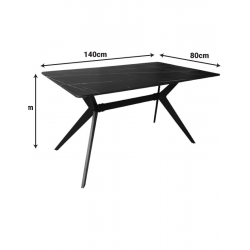 Τραπέζι σαλονιού Sikele pakoworld φυσική απόχρωση με μαύρα μεταλλικά πόδια Φ60x40εκ