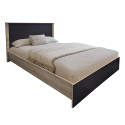 Σετ Κρεβατοκάμαρας Athos Sonoma Ανθρακί με Κρεβάτι 140x200εκ Σετ 3τεμ