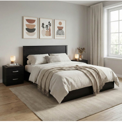 Σετ Κρεβατοκάμαρας Athos Wenge με Κρεβάτι 140x200εκ Σετ 3τεμ