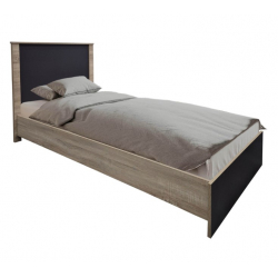 Σετ Κρεβατοκάμαρας Athos Sonoma Ανθρακί με Κρεβάτι 90x190εκ Σετ 3τεμ