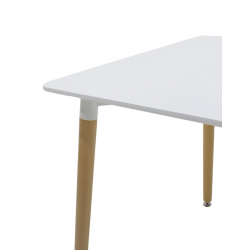 Τραπεζαρία με Καρέκλες Gaston λευκό και Τραπέζι Natali λευκό 120x80x76εκ Σετ 5τεμ