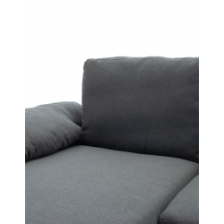 Γωνιακός καναπές Cohen pakoworld με δεξιά γωνία ύφασμα σε ανθρακί απόχρωση-πόδι μαύρο μέταλλο 240x159x83εκ