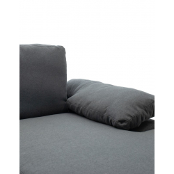 Γωνιακός καναπές Cohen pakoworld με αριστερή γωνία ύφασμα σε ανθρακί απόχρωση-πόδι μαύρο μέταλλο 240x159x83εκ