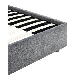 Κρεβάτι Salena pakoworld ύφασμα σε ανθρακί απόχρωση 160x200εκ