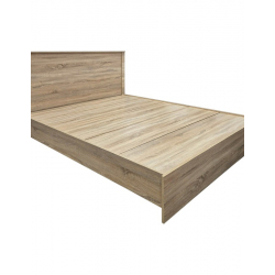 Κρεβάτι Athos pakoworld σε sonoma απόχρωση 160x200εκ