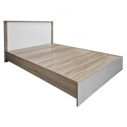 Κρεβάτι Athos pakoworld σε sonoma-λευκή απόχρωση 140x200εκ