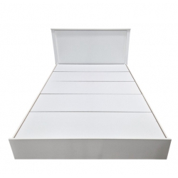 Κρεβάτι Athos pakoworld σε λευκή απόχρωση 140x200εκ