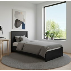 Κρεβάτι Athos pakoworld σε wenge απόχρωση 90x190εκ