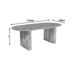 Τραπέζι Nembou pakoworld mdf σε oak απόχρωση 210x100x76εκ