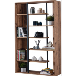 ΒΙΒΙΛΙΟΘΗΚΗ 5 ΡΑΦΙΑ ΚΑΦΕ ΜΕΛΑΜΙΝΗ 90Χ30Χ184CM