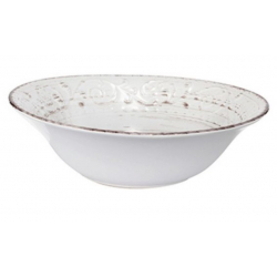 Πιάτο βαθύ Άσπρο Πήλινο 25x25x8cm