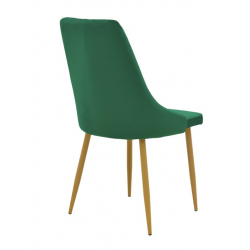 Καρέκλα Azori pakoworld κυπαρισσί βελούδο με μεταλλικό πόδι σε φυσική απόχρωση 49x55x85εκ