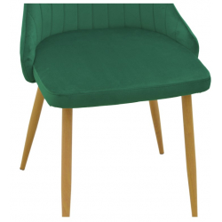 Καρέκλα Azori pakoworld κυπαρισσί βελούδο με μεταλλικό πόδι σε φυσική απόχρωση 49x55x85εκ