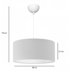 Φωτιστικό οροφής μονόφωτο PWL-1091 pakoworld Ε27 ανοιχτό γκρι Φ38x21εκ