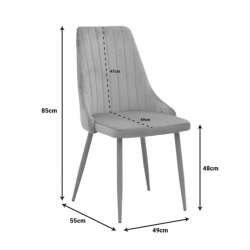 Τραπεζαρία με Καρέκλες Azori Σάπιο μήλο και Τραπέζι Antoro Γυαλί Φ80x75εκ Σετ 3τεμ