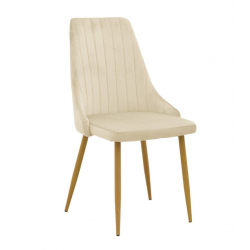 Τραπεζαρία με Καρέκλες Azori Μπεζ και Τραπέζι Antoro Γυαλί Φ80x75εκ Σετ 3τεμ