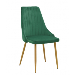 Τραπεζαρία με Καρέκλες Azori Κυπαρισσί και Τραπέζι Antoro Γυαλί Φ80x75εκ Σετ 3τεμ