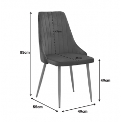 Τραπεζαρία με Καρέκλες Azori Κυπαρισσί και Τραπέζι Antoro Γυαλί Φ80x75εκ Σετ 3τεμ