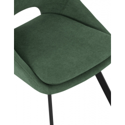 Καρέκλα Initiate pakoworld πράσινο ύφασμα-πόδι μαύρο μέταλλο 48x57x85εκ