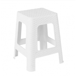 SQUARE Σκαμπό Βοηθητικό Κήπου- Μπάνιου Στοιβαζόμενο, PP Απόχρωση Άσπρο