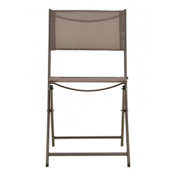 Καρέκλα Jeve pakoworld πτυσσόμενη σαμπανιζέ μέταλλο και textilene 46x51x81εκ