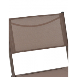 Καρέκλα Jeve pakoworld πτυσσόμενη σαμπανιζέ μέταλλο και textilene 46x51x81εκ