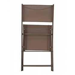 Καρέκλα Jeve pakoworld πτυσσόμενη σαμπανιζέ μέταλλο και textilene 46x51x81εκ