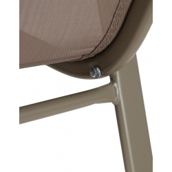 Σκαμπό μπαρ μεσαίου ύψους Calan pakoworld σκούρο καφέ μέταλλο-textilene σε καφέ απόχρωση 55x70x114εκ